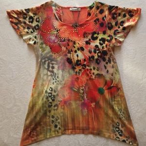 COPY - 💐One World Printed Embellished Top💐